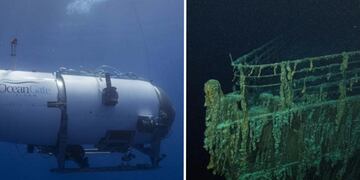 Submarino perdido buscando el Titanic