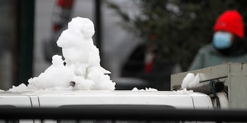 Cae nieve en el sector oriente de Santiago 14/07/2022