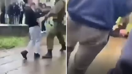 “¡Quédate ahí!“: carabinero le aplicó llave a violento estudiante que fue acusado de cobarde agresión contra compañera