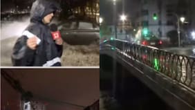 “La inconsciencia siempre presente ahí”: reportera de Teletrece recibió un verdadero chapuzón por irresponsable conductor