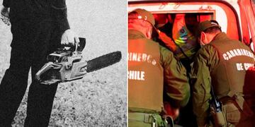 Ataque con motosierra - Carabineros