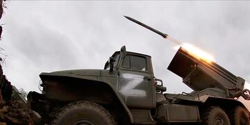 Ataque con cohetes de las fuerzas rusas