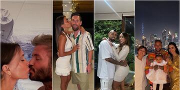 futbolistas nacionales e internacionales mostraron sus íntimas celebraciones de Año Nuevo