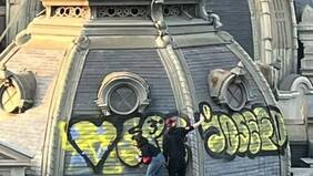 Cúpula del Museo de Bellas Artes fue rayada con grafitis