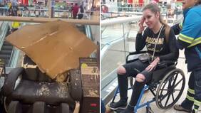 Influencer española vivió pesadilla en un mall de Santiago: sufrió insólito accidente en pleno live de Tiktok