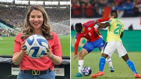 “Me encanta estar en Chile”: Patricia Lopes, la brasileña que hará el reporte de cancha para Mega en el Chile-Brasil