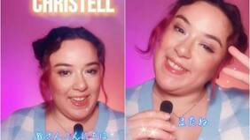 Christell Rodríguez se lució hablando japonés para dar las gracias por el apoyo a su canción “Dubidubidu”