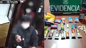 Graban a banda de menores que asaltó botillería: se pelaron caja de Cereal Bar y sus propios padres los denunciaron