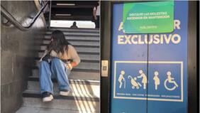 Mujer en silla de ruedas denuncia grave situación en Metro de Santiago: “Tuve que arrastrarme por las escaleras”