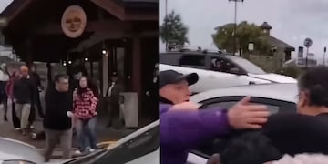 Captan pelea entre sujeto y adherentes de Kast en Puerto Varas.