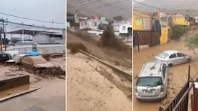 Imágenes impactantes: Violento aluvión arrasa con vehículos y obliga evacuaciones en Tocopilla