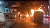 Camioneta huyó de fiscalización, terminó en brutal choque con bus, 5 personas muertas e incendio de farmacia