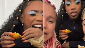 “Sapaipilla, sopoipilla… terminaba en pilla”: bailarinas de Bad Bunny desataron la risa en redes al probar sopaipillas con pebre