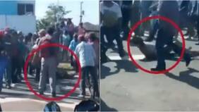 Imágenes fuertes: una multitud lincha y cuelga a un supuesto sicario