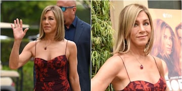 Jennifer Aniston sorprende con vestido noventero y los brazos más tonificados de Hollywood