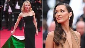 Los vestidos más polémicos de Cannes: el topless de Bella Hadid y la bandera Palestina de Cate Blanchett