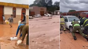 Hay casas inundadas y calles colapsadas: intensas lluvias provocan estragos en San Pedro de Atacama