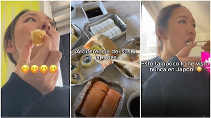 “Parece un plato completamente nuevo”: joven japonesa probó el sushi chileno por primera vez y se volvió viral en TikTok