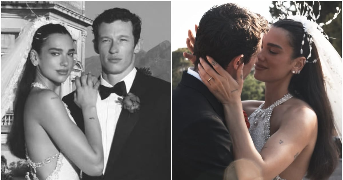 Dua Lipa compartió fotografías de su boda con Callum Turner en Italia: artista lució elegante vestido de novia de Chanel - La Cuarta