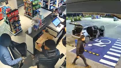 Cliente vio todo, pero salió caminando entre los delincuentes: los videos tras brutal asalto a Pronto de San Bernardo