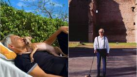 “Tiene más glamour que los animadores”: conoce a Ginebra, el coqueto perro guía de Andrea Bocelli en Viña