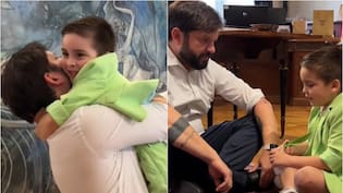 “¡Por fin te pude conocer en persona!”: Presidente Boric tuvo emotivo encuentro con niño que lloró al enterarse del fin de su mandato