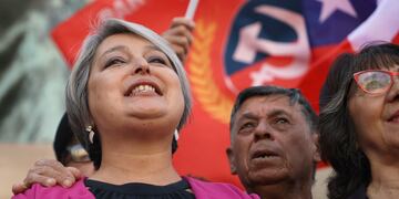 Punto de prensa de la candidata presidencial Jeannette Jara