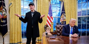 Elon Musk Joins President Trump For Signing Executive Orders In The Oval Office