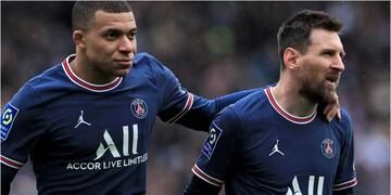 Lionel Messi y Kylian Mbappé
