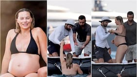 Margot Robbie realiza arriesgada actividad en sus vacaciones y en pleno embarazo