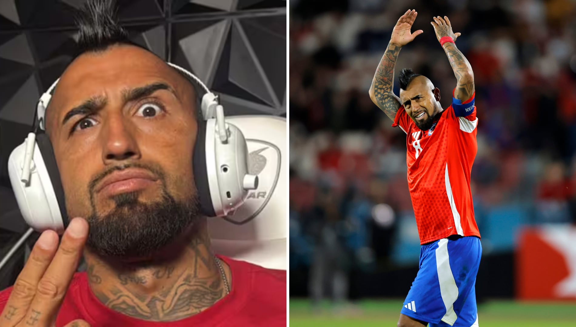 Arturo Vidal no jugará, pero se encargará del react en vivo de los próximos partidos de La Roja en Mega