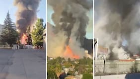 Videos muestran la columna de humo y fuego tras la trágica explosión en Renca
