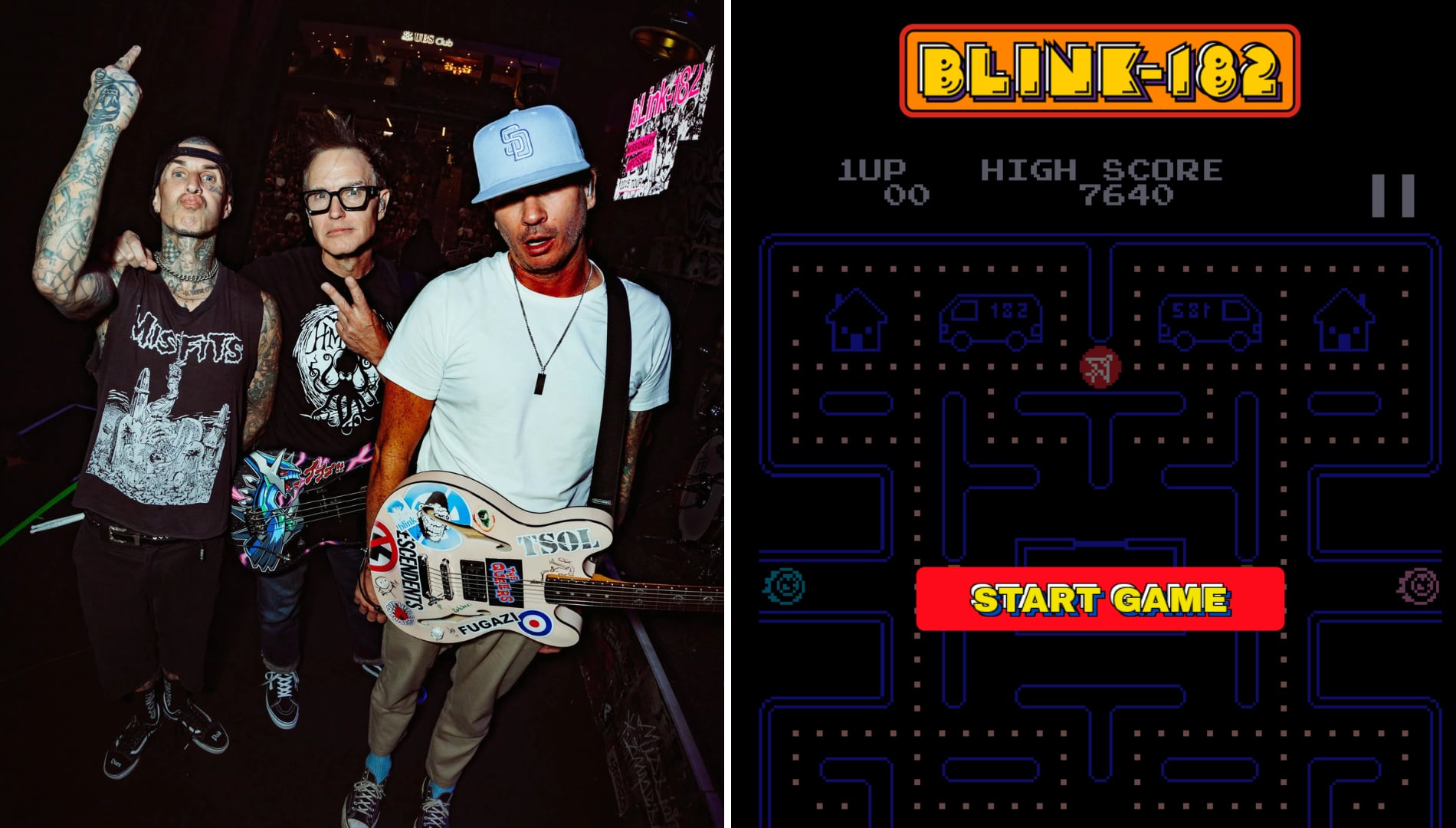 Juega PAC-MAN con la música de Blink-182 de fondo en una versión gratuita del clásico videojuego
