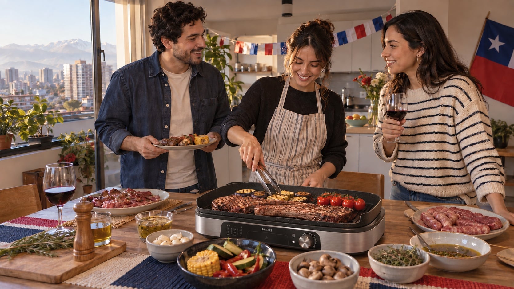 ¿Sin patio ni quincho? Cinco ideas para hacer igual un asado dieciochero en el departamento