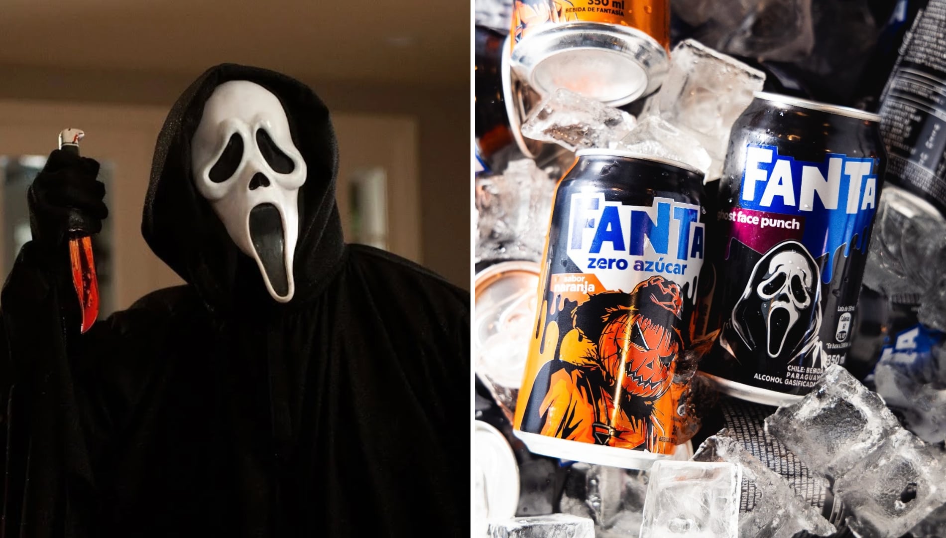 Fanta suma al villano de Scream para Halloween con un nuevo sabor de edición limitada