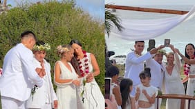 Fernando Godoy y Ornella Dalbolsco se casaron en una íntima ceremonia en Rapa Nui