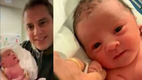 "Estoy vuelto loco, miren esto, cosita más linda": José Miguel Viñuela presenta a su recién nacida hija Clara