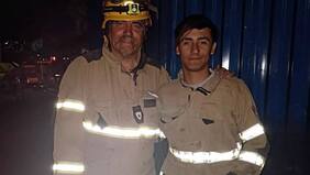 “La misma vocación”: hijo de Paul Vásquez apañó junto a su papá en combate de los incendios en Viña del Mar