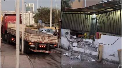 Camionero en estado de ebriedad atropelló a un peatón, chocó 11 vehículos y causó daños en una vivienda en Antofagasta
