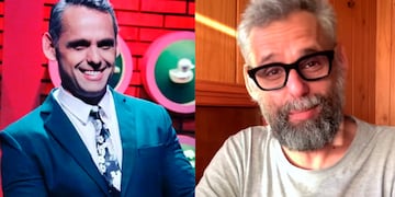 José Miguel Villouta en una foto de El Interruptor, en 2017, su último programa en televisión, y un pantallazo reciente de él en su hogar.