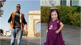 Las imágenes que dejó el reencuentro entre el hombre más alto y la mujer más pequeña del mundo