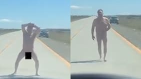 Video viral: Hombre desnudo aterrorizó a automovilistas en Magallanes