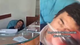 “Mala leche”: delivery venezolano graba a conserje en plena Fiestas Patrias y desata ola de reacciones con su acción