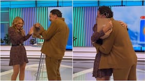 Tras sus vacaciones: José Antonio Neme regresó a “Mucho Gusto” y sorprendió a Karen Doggenweiler con un regalo