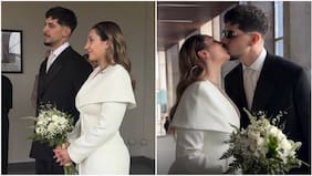 Carlita Inostroza y Matt Hunter se casaron por el civil: compartieron registros de la íntima ceremonia
