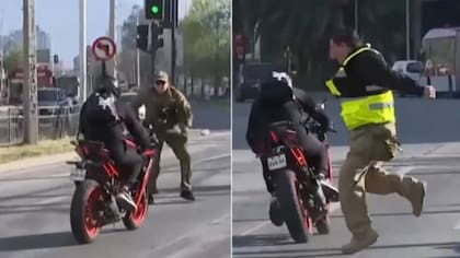 Video clave permitió captura de motorista que huyó de control y lesionó a fiscalizador: es guardia del Constanera Center
