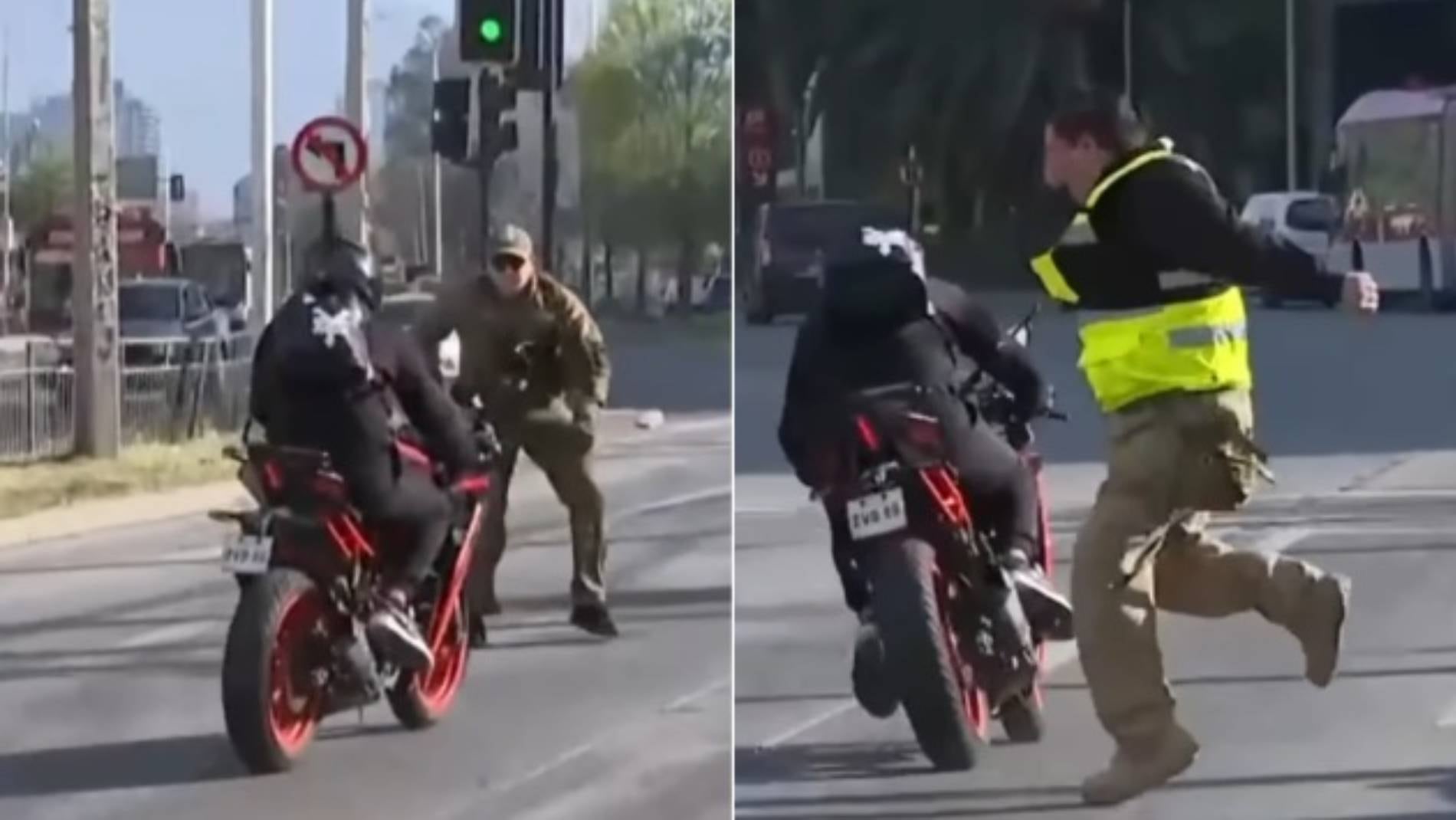 Video clave permitió captura de motorista que huyó de control y lesionó a fiscalizador: es guardia del Constanera Center