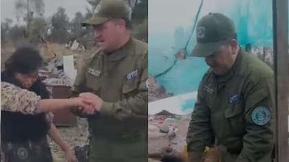 Con la ayuda de Carabineros y vecinos: adultos mayores de escasos recursos recibió alimentos, insumos y hasta una casita para pasar el duro invierno en Pirque