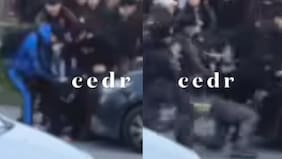 El salmón estaba con pólvora: graban pelea de grupo de estudiantes con adulto en Puerto Montt