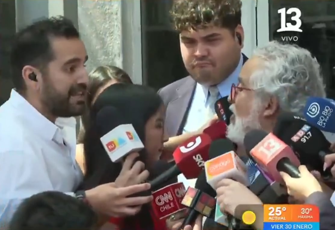 El tenso momento entre Gabo Alegría y Luis Hermosilla.